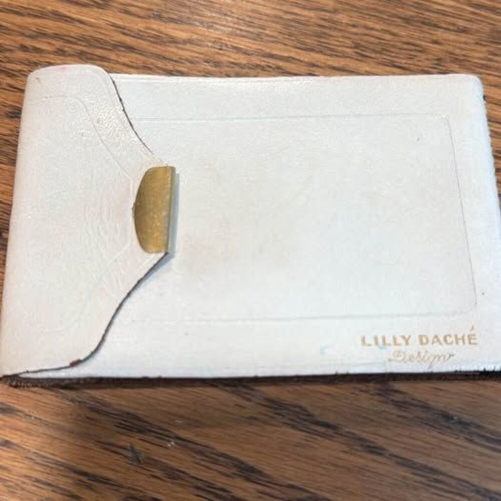 Vintage leather 1950s Lilly Dashé designer photo wallet